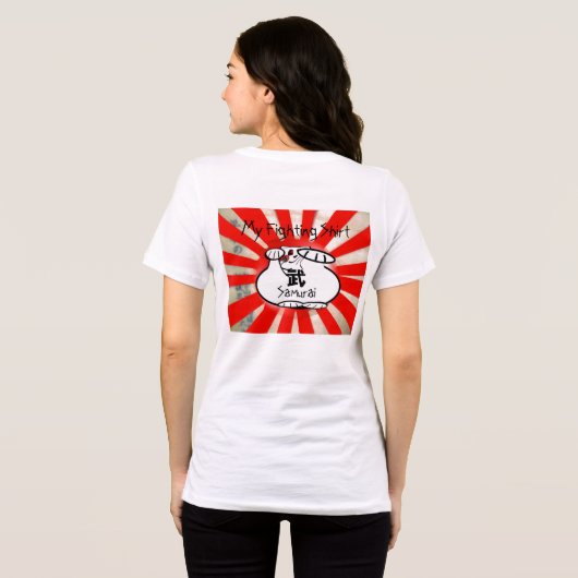 Samurai Maneki Neko Vechten Shirt (Achterkant volledig)