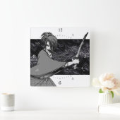 SAMURAI manga japan Vierkante Klok (Huis)