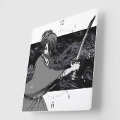SAMURAI manga japan Vierkante Klok (Hoek)