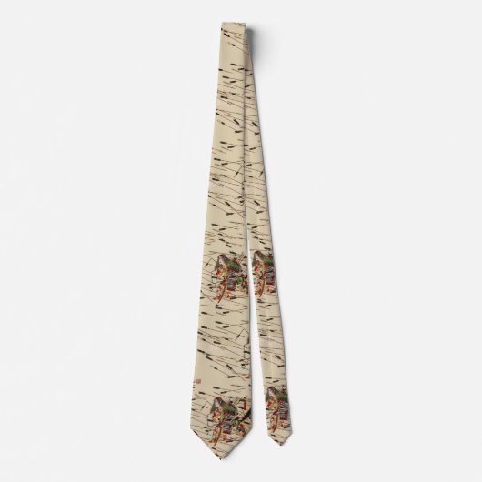 SAMURAI MASATSURA VECHT ONDER EEN PIJLSTORM STROPDAS (Voorkant)