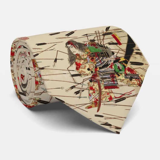 SAMURAI MASATSURA VECHT ONDER EEN PIJLSTORM STROPDAS (Opgerold)