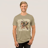 SAMURAI MASATSURA VECHT ONDER EEN PIJLSTORM Tri-Blend SHIRT (Voorkant volledig)