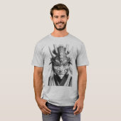 Samurai Mask Grijs T-shirt (Voorkant volledig)