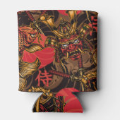 Samurai masker Japans patroon. Blikjeskoeler (Achterkant)