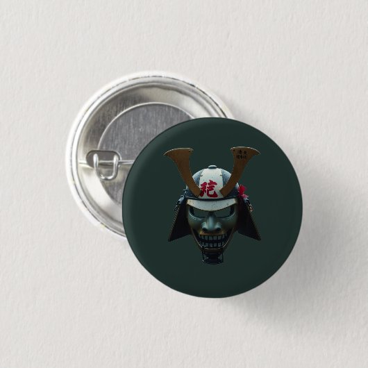 Samurai-masker Ronde Button 3,2 Cm (Voorkant /achterkant)