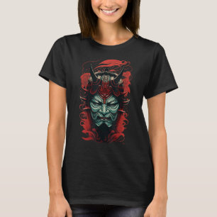 Samurai Masker Traditionele Japanse krijger Zwaard T-shirt