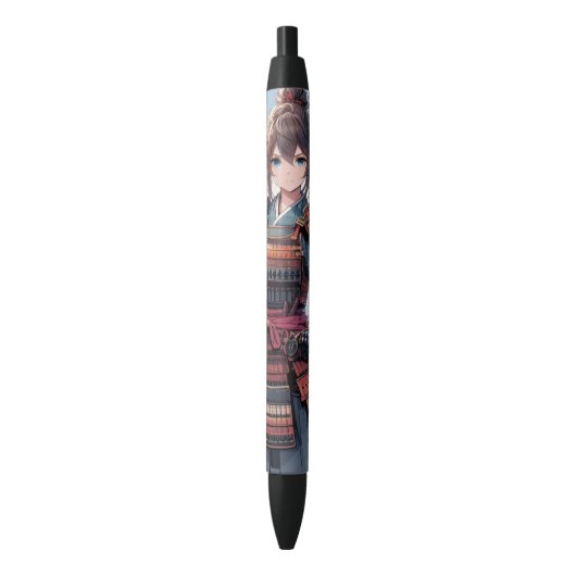Samurai Meisje: Blade van Eer Zwarte Inkt Pen (Voorkant Verticaal)