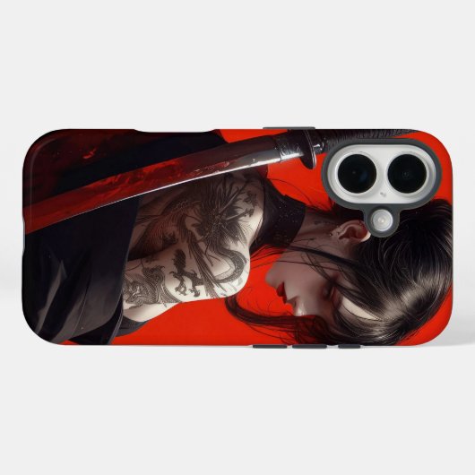 Samurai meisje Case-Mate iPhone case (Achterkant (horizontaal))