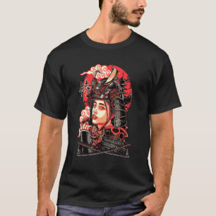 Samurai Meisje Japanse Tatoeage Krijgster Vrouw Ka T-shirt
