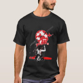 Samurai Meisje krijger bushido code Japans zwaard T-shirt (Voorkant)