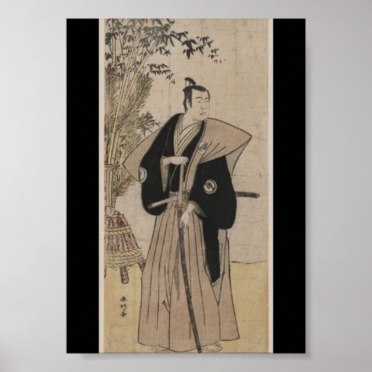 Samurai met Bamboe ongeveer 1700 s Poster (Voorkant)