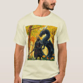 Samurai met draak | T-Shirt (Voorkant)