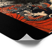 Samurai met een Dragon-Tattoo en zwaard c. jaren ' Poster (Hoek)
