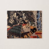 Samurai met een prachtig drakenpatroon legpuzzel (Horizontaal)