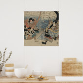 Samurai met groot zwaard en anker circa 1815 poster (Keuken)