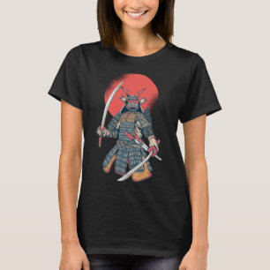 Samurai met japanese samurai en samurai bushido t-shirt