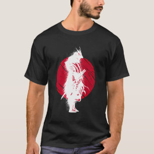 Samurai met Japanse samurai en samurai bushido T-shirt