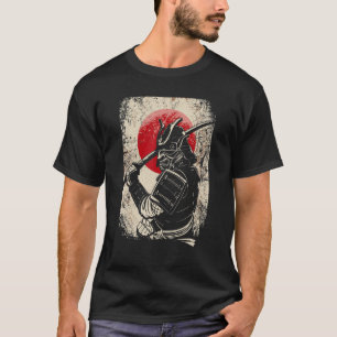 Samurai met japanse samurai en samurai bushido t-shirt