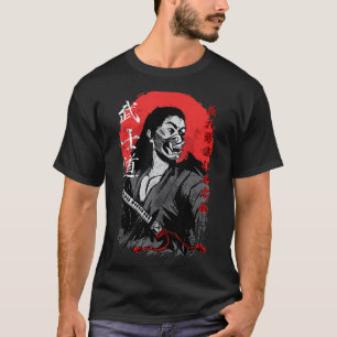 Samurai met Oni Mask Bushido Code T-shirt