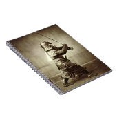 Samurai met verhoogd zwaard, c.1860 (albumenafdruk notitieboek (Rechterzijde)