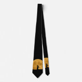 Samurai met volle maan stropdas (Voorkant)