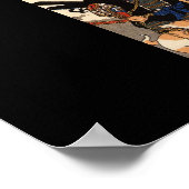 Samurai met zijn hond, ongeveer 1800's poster (Hoek)