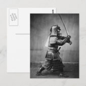 Samurai met zwaard en Dagger Briefkaart (Voorkant / Achterkant)