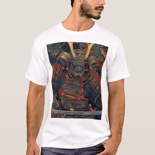 Samurai Minimalist Art Style T-shirt geïnspireerd (Voorkant)