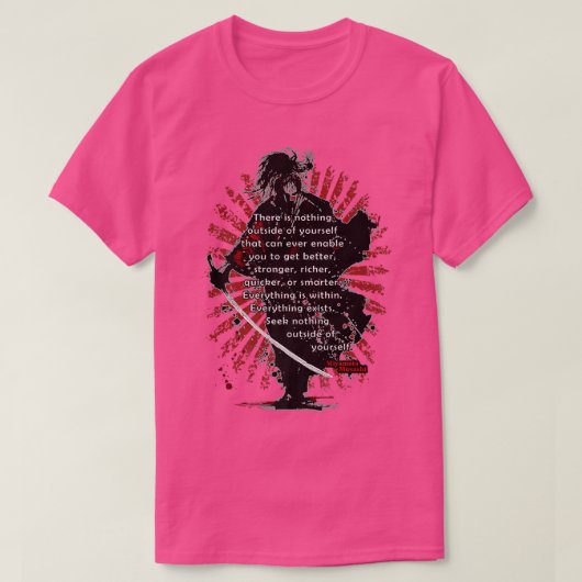 Samurai  Miyamoto Musashi, Wisdom  (2) T-shirt (Design voorkant)