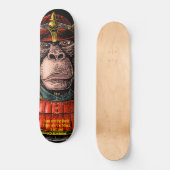 Samurai Monkey Warrior Wisdom Skateboard (Voorkant)
