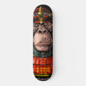 Samurai Monkey Warrior Wisdom Skateboard (Voorkant)