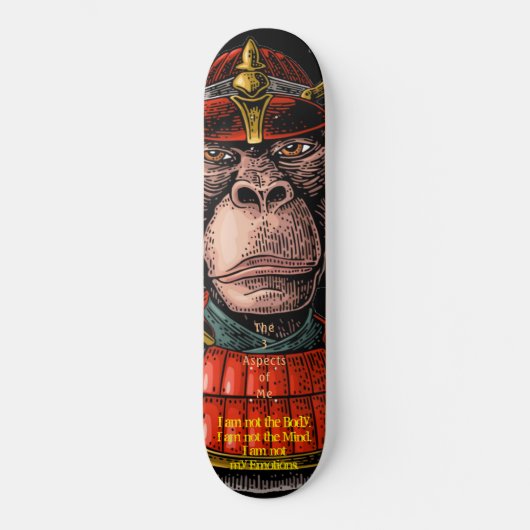 Samurai Monkey Warrior Wisdom Skateboard (Voorkant)