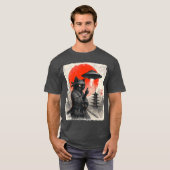 Samurai Ninja Cat Warrior UFO Japanese Anime Gifts T-shirt (Voorkant volledig)