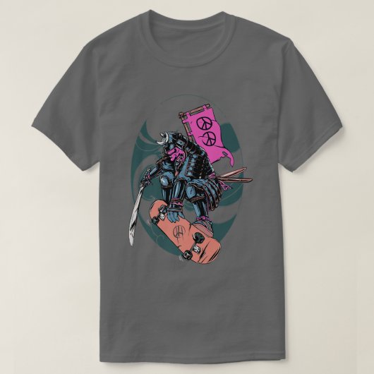 Samurai Ninja Japan Skateboard Apparel T-shirt (Design voorkant)