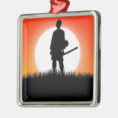 Samurai, Ninja - Japanse Warrior Metalen Ornament (Links)