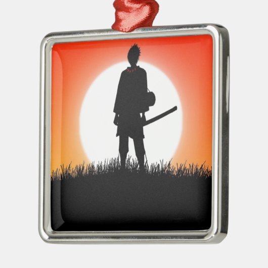 Samurai, Ninja - Japanse Warrior Metalen Ornament (Links)