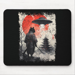 Samurai Ninja Kat Krijger Sumi-e Ufo Ukiyo-e Weten Muismat