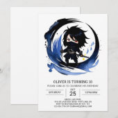 Samurai Ninja Martial Arts Verjaardag Kaart (Voorkant / Achterkant)