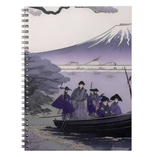 Samurai-notitieboek Mount Fuji Japanse Kunst Notitieboek (Voorkant)