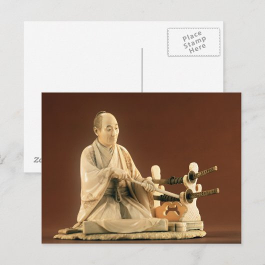 Samurai, Okinomo, Edo-periode Briefkaart (Voorkant / Achterkant)