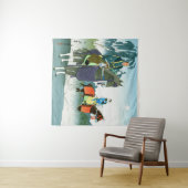 Samurai on Horses Hasegawa Sadanobu III 1950 Wandkleed (In Situ (horizontaal))