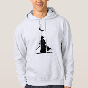 Samurai onder de halve maan – Minimalistisch Japan Hoodie