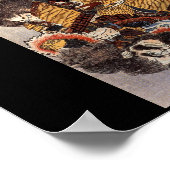 Samurai onderwatergevecht, ongeveer 1800's poster (Hoek)