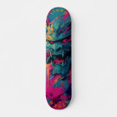 Samurai Oni Mask Graffiti Kunst – Gelimiteerde Edi Persoonlijk Skateboard (Voorkant)