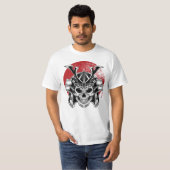 Samurai Oni Mask/ Masculina Máscara Samurai Oni T-shirt (Voorkant volledig)