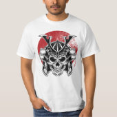 Samurai Oni Mask/ Masculina Máscara Samurai Oni T-shirt (Voorkant)