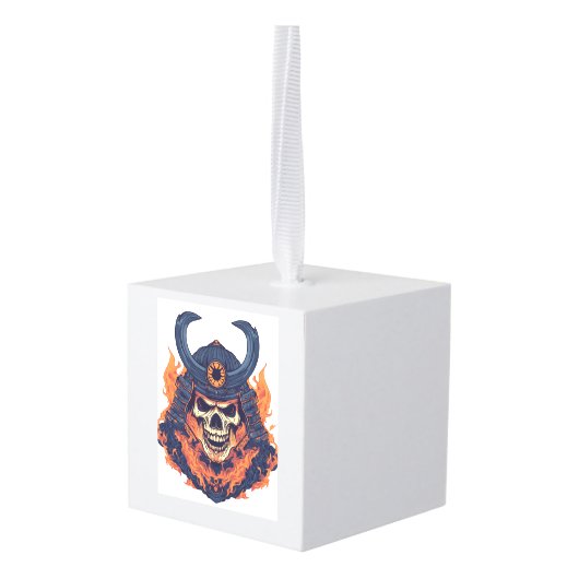 Samurai Oni Schedel Decoratie (Achter hoekig)
