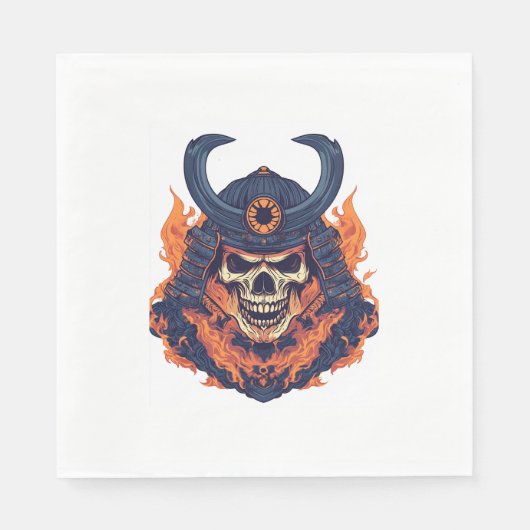 Samurai Oni Skull Servet (Voorkant)