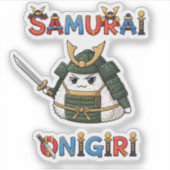 Samurai Onigiri Sticker (Voorkant)