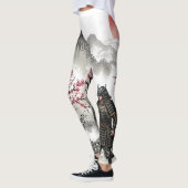 Samurai op de brug onder de rode maan leggings (Links)